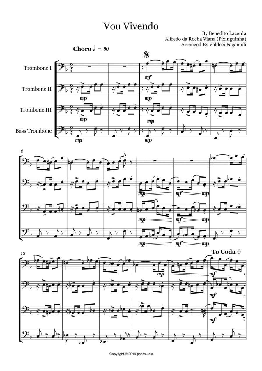 Vou Vivendo (arr. Valdeci Faganioli)