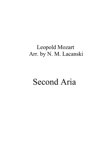 Second Aria (arr. Nick Lacanski)
