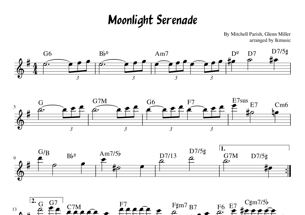 Moonlight Serenade (arr. Lkmusic)