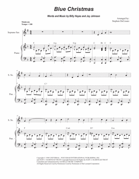 Blue Christmas (arr. Stephen DeCesare)