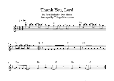Thank You, Lord (arr. Thiago Marconato)