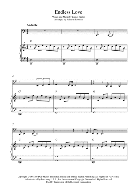 Endless Love (arr. Kaiserin Rebecca)