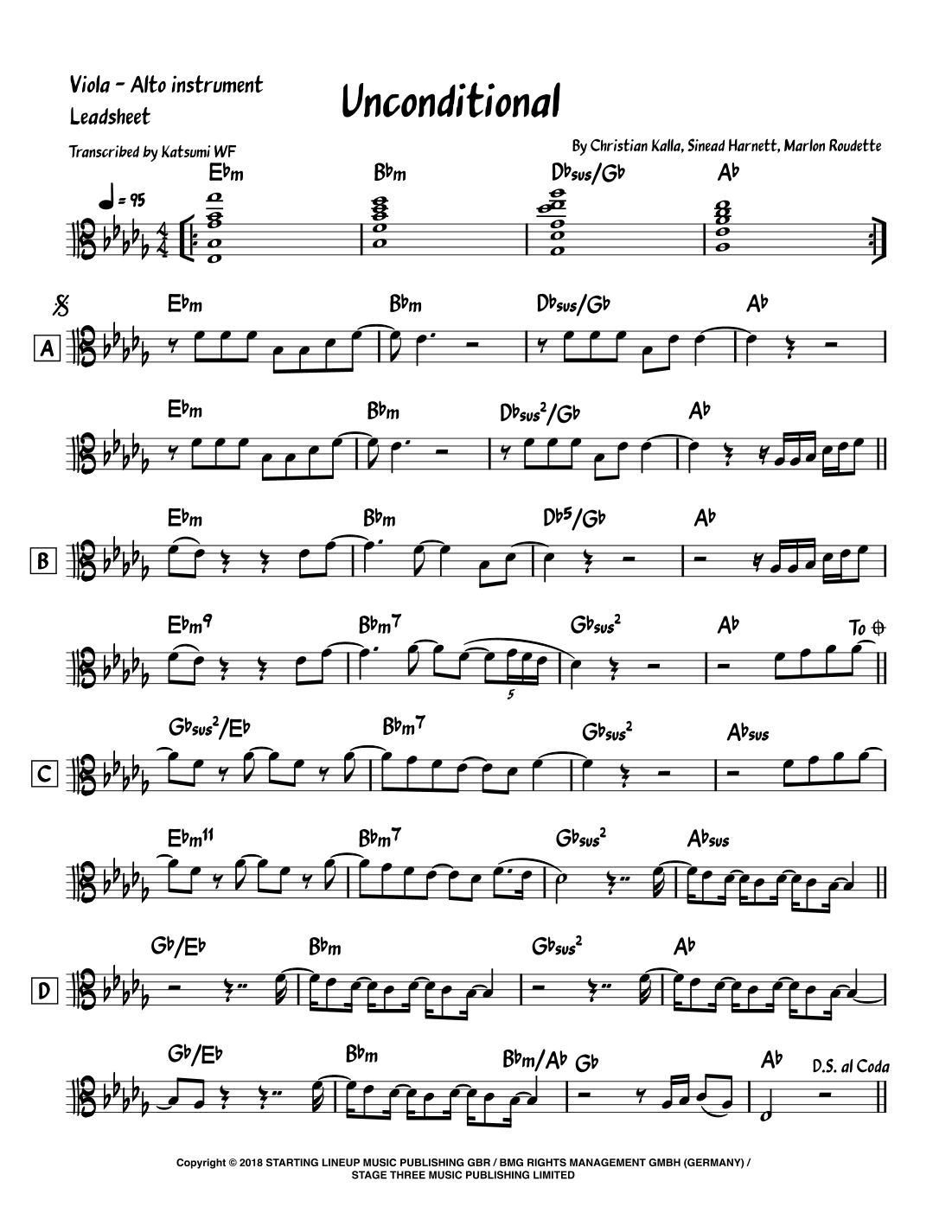 Unconditional (arr. Katsumi WF)