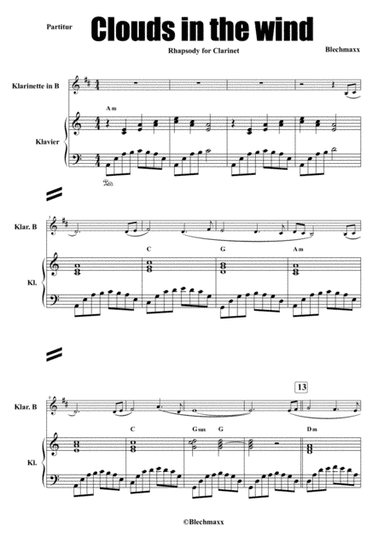 Clouds in the wind - Rhapsody for Clarinet in B