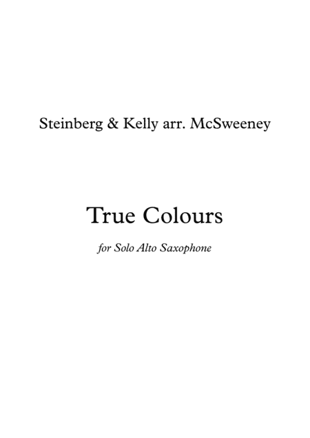 True Colors (arr. Stuart McSweeney)