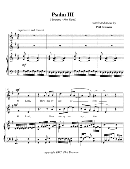 Psalm III-Soprano and Alto duet