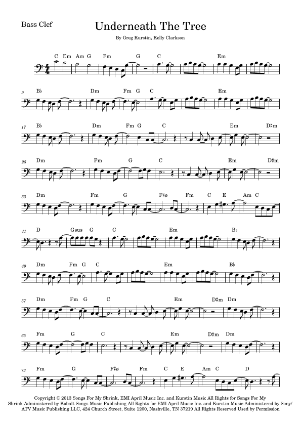 Underneath The Tree (arr. Fabio Eduardo de Oliveira)