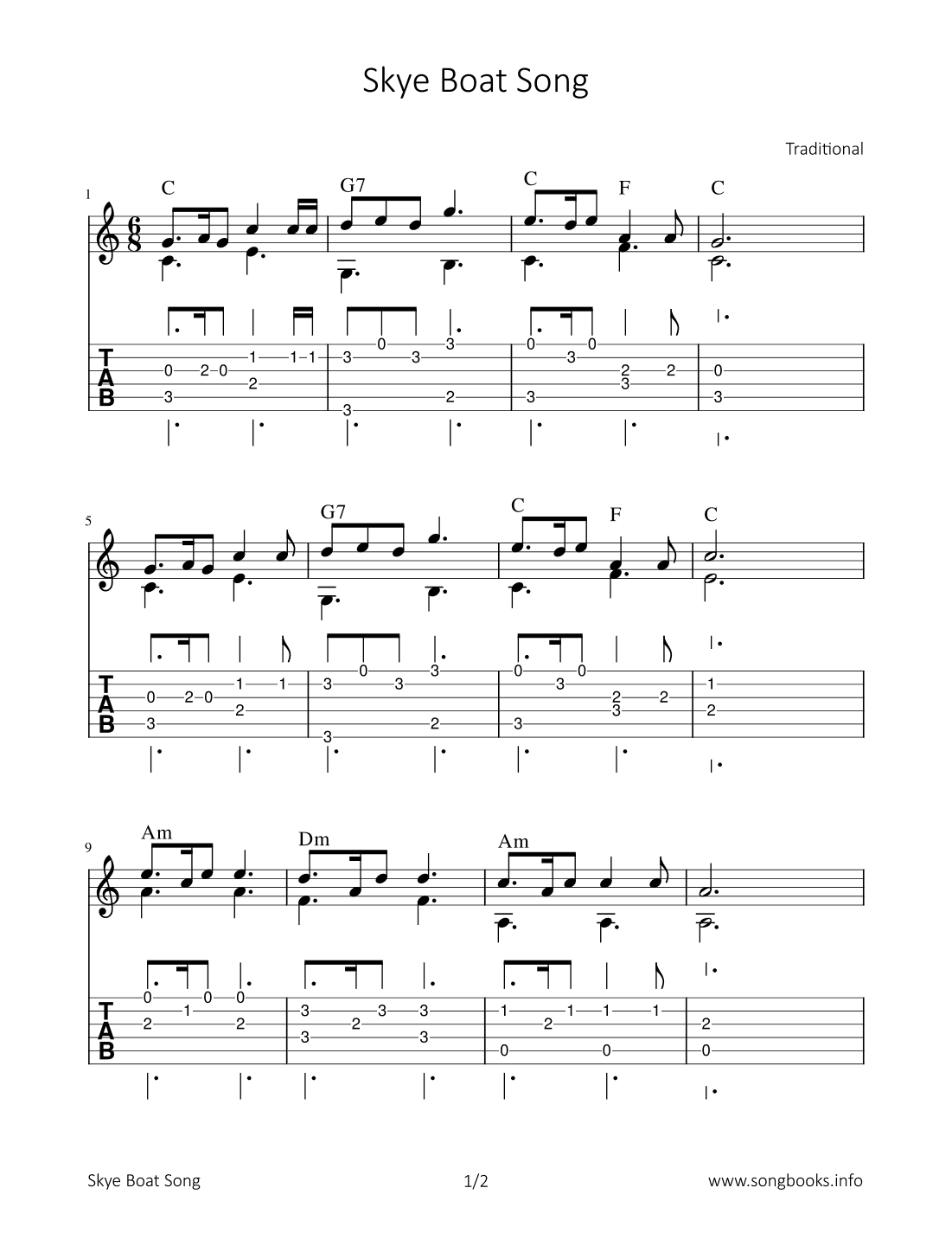 Sky Boat Song (arr. Bettina Schipp)