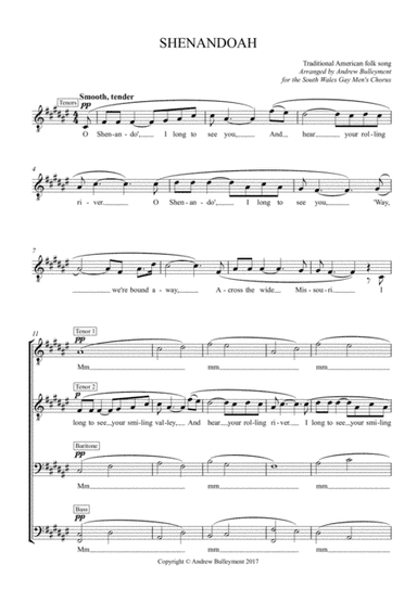 Shenandoah (arr. Andrew Bulleyment)