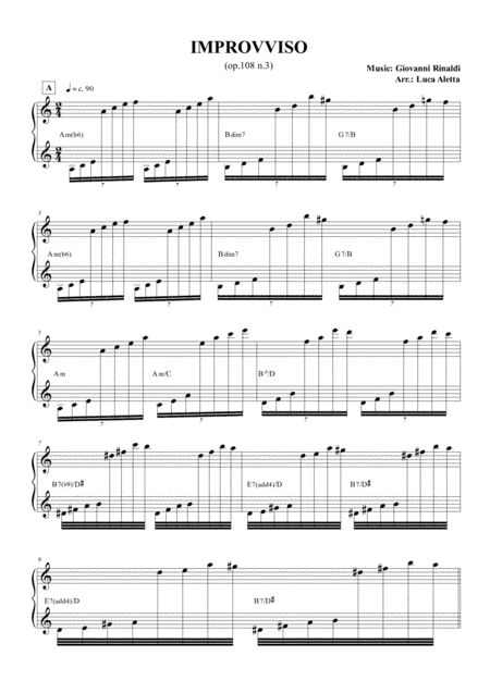 Improvviso - Giovanni Rinaldi (arr. Luca Aletta)