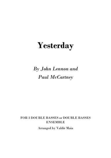 Yesterday (arr. Valdir Maia)