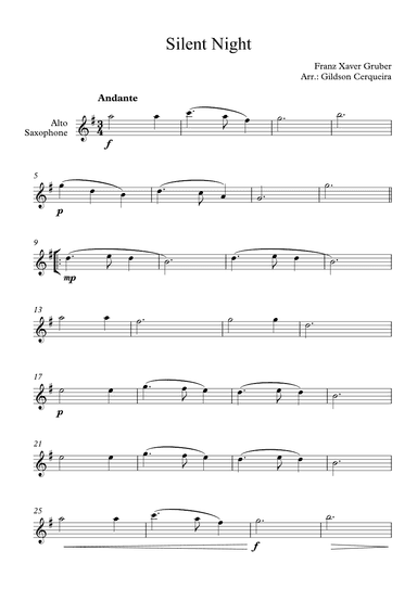 Silent Night (arr. Gildson Cerqueira)