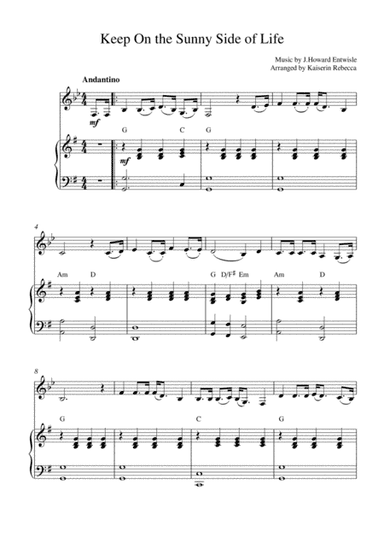 Keep On the Sunny Side of Life (arr. Kaiserin Rebecca)