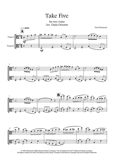 Take Five (arr. Duda Oriontte)