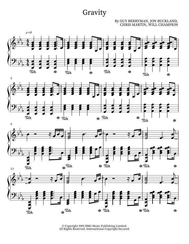 Gravity (arr. M. Sloan)