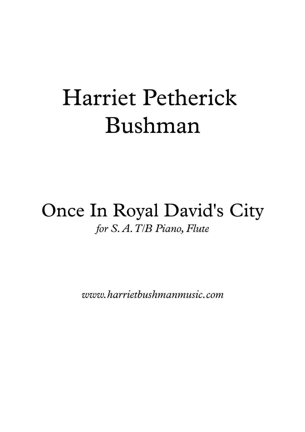 Once in Royal David's City
