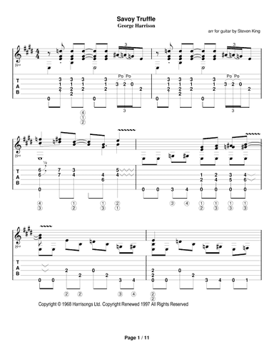 Savoy Truffle (arr. Steven King)