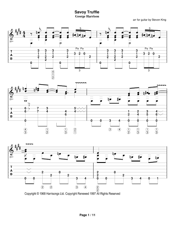 Savoy Truffle (arr. Steven King)
