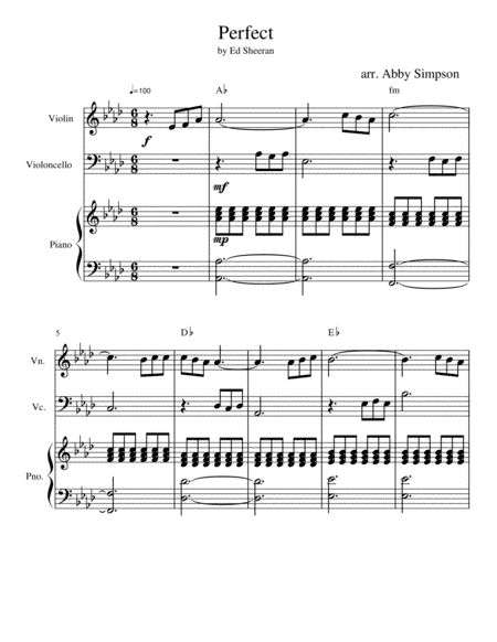 Perfect (arr. Abby Simpson)