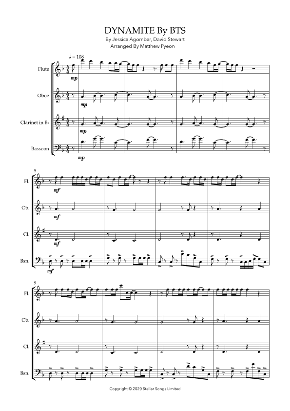 Dynamite (arr. Matthew pyeon)