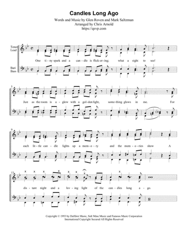Candles Long Ago (arr. Chris Arnold)