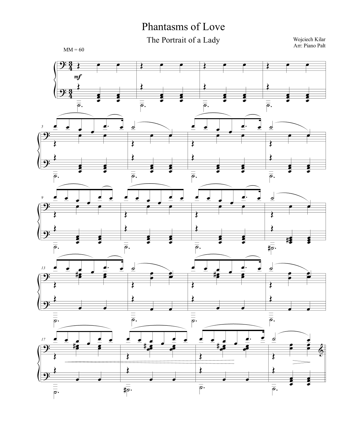 Phantasms Of Love (arr. Piano Palt)