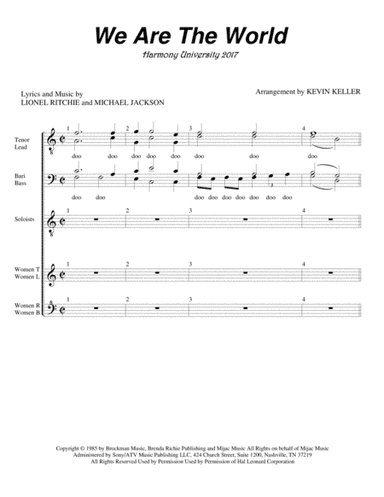 We Are The World (arr. Kevin Keller)