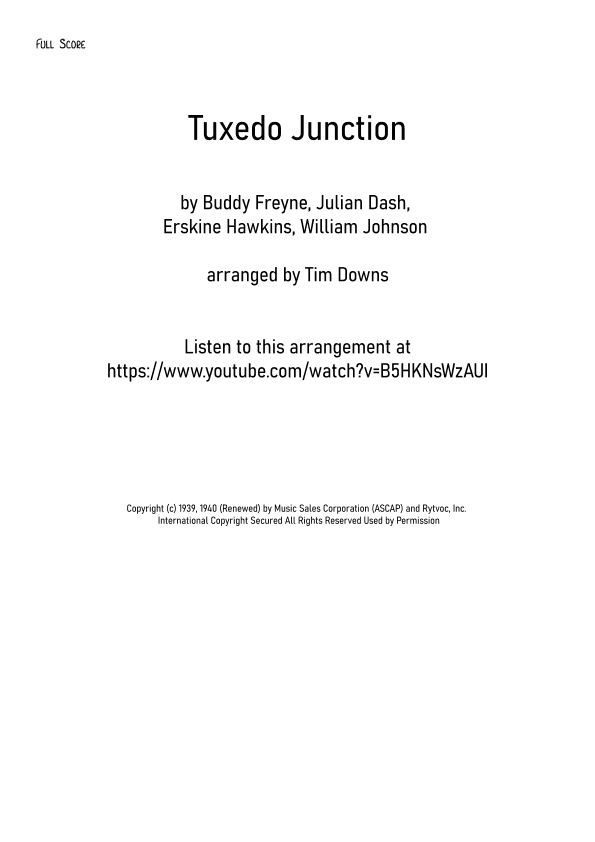 Tuxedo Junction (arr. Tim Downs)