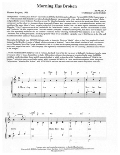 Morning Has Broken (arr. Lyndell Leatherman)