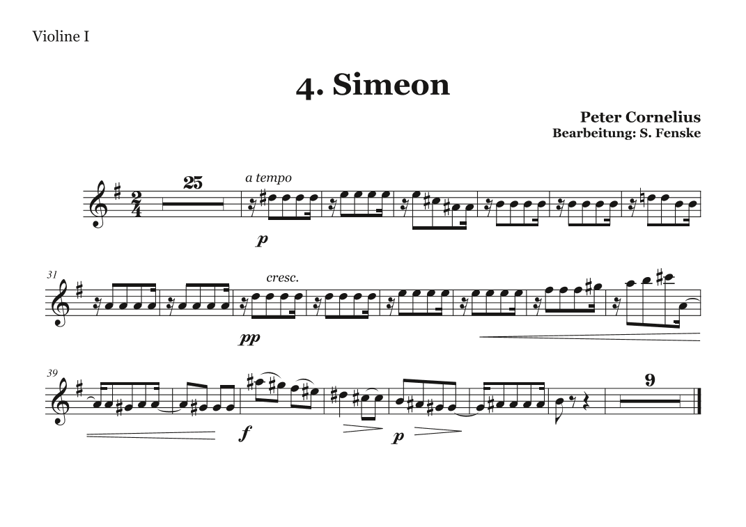 Simeon (arr. Sabine Fenske)