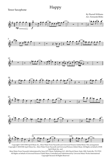 Happy (arr. Fernando Britto)