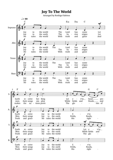 Joy To The World (arr. Rodrigo Faleiros)