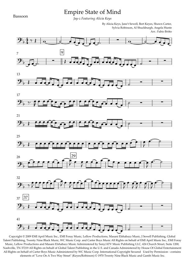 Empire State Of Mind (arr. Fabio Britto)