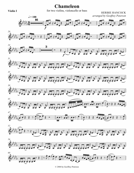 Chameleon (arr. Geoffrey Peterson)