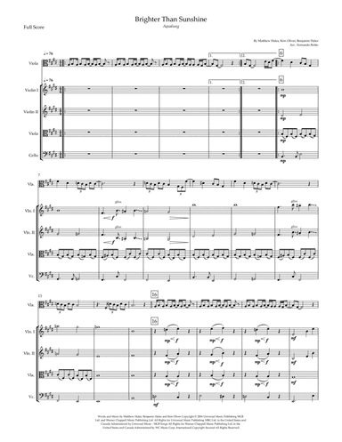 Brighter Than Sunshine (arr. Fernando Britto)
