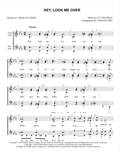 Hey, Look Me Over (arr. Tom Gentry)