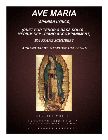 Ave Maria (Spanish Lyrics - Duet for Tenor & Bass Solo - Medium Key - Piano) (arr. Stephen DeCesare)