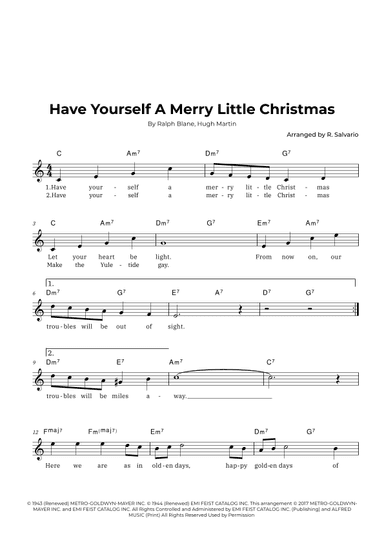 Have Yourself A Merry Little Christmas (arr. R. Salvario)
