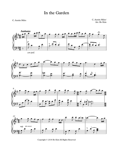 In The Garden (I Come To The Garden Alone) (arr. Bo Kim)