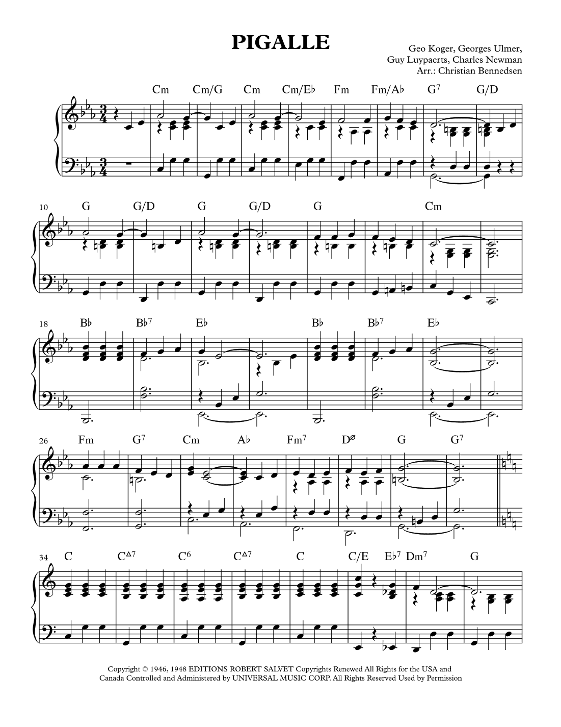 Pigalle (arr. Christian Bennedsen)