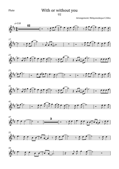 With Or Without You (arr. Melquisedeque C.Silva)