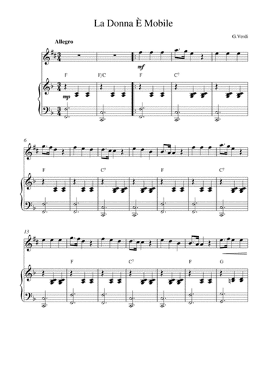 La Donna È Mobile (arr. Kaiserin Rebecca)
