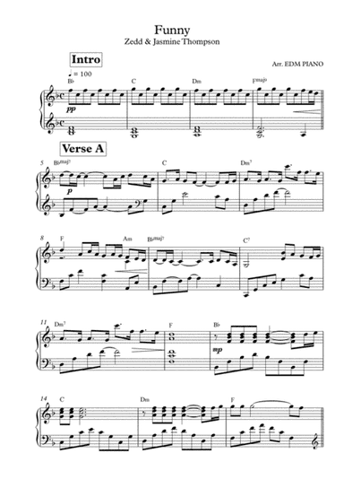 Funny (arr. EDM Piano)