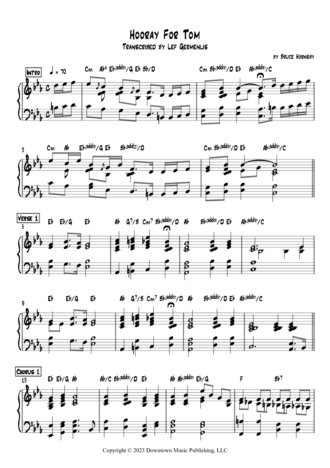 Hooray For Tom (arr. Lef Germenlis)