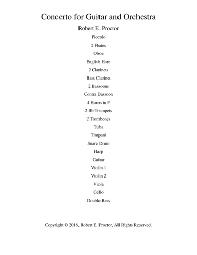 Concerto for Guitar and Orchestra