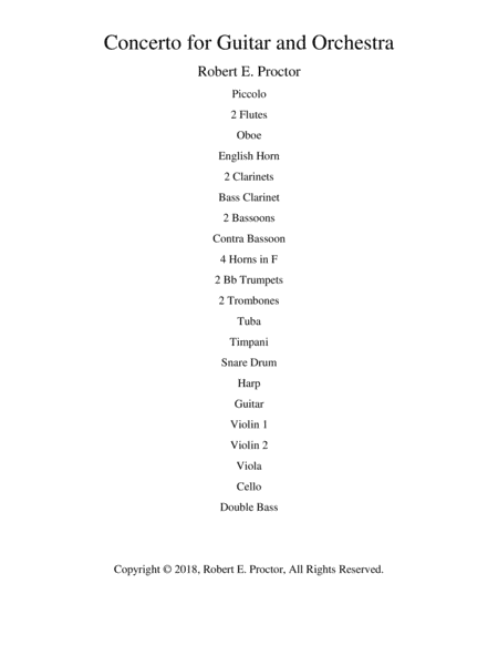 Concerto for Guitar and Orchestra
