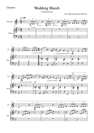 Wedding March (Mendelssohn) (arr. Fabio Eduardo de Oliveira)