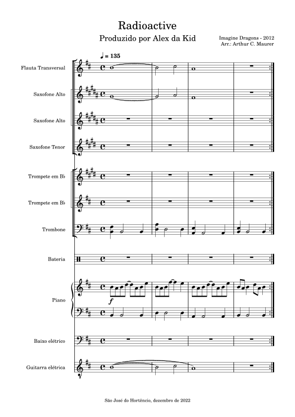 Radioactive (arr. Arthur C. Maurer)