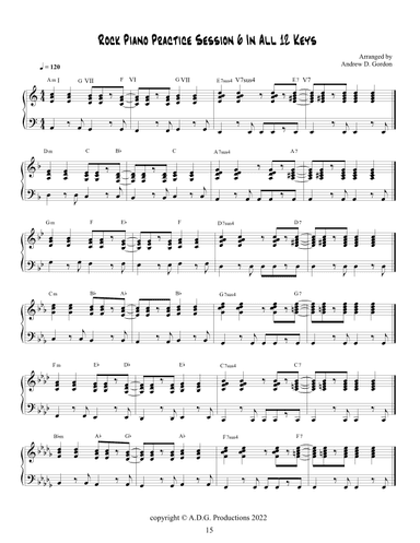 Rock Piano Practice Session 6 In All 12 Keys