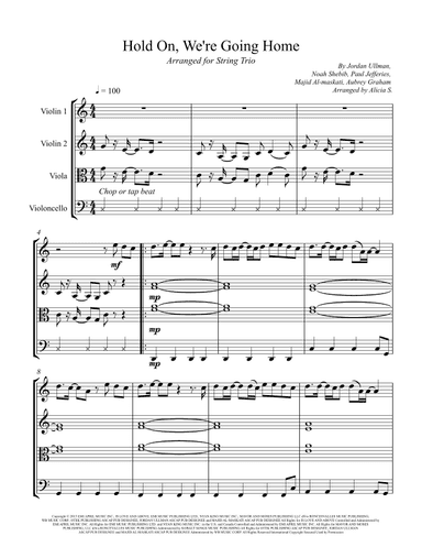 Hold On, We're Going Home (arr. Alicia S.)